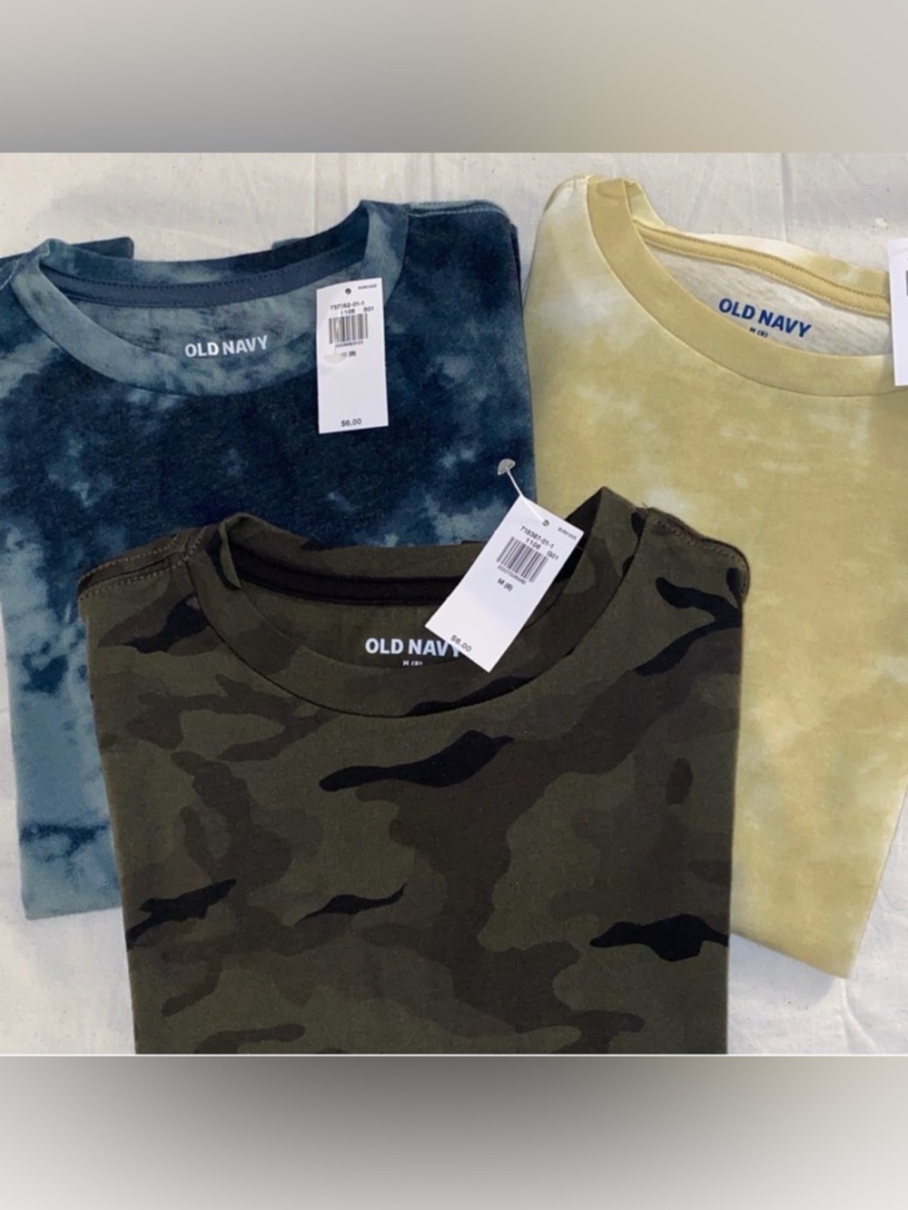 Old Navy Long Sleeve Print Tee Bundle - Set of 3